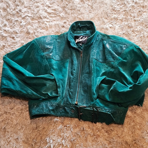Vintage cropped motorcycle jacket WINLIT - Picture 1 of 9